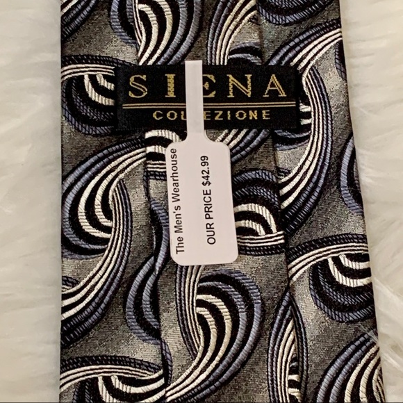 Siena Collezione 100% Silk Hndmde Tie - Picture 2 of 6